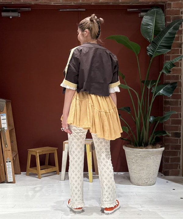 優意さんの「BEAMS WOMEN｜ショート ベースボール ショートスリーブ シャツ」を使ったコーディネート