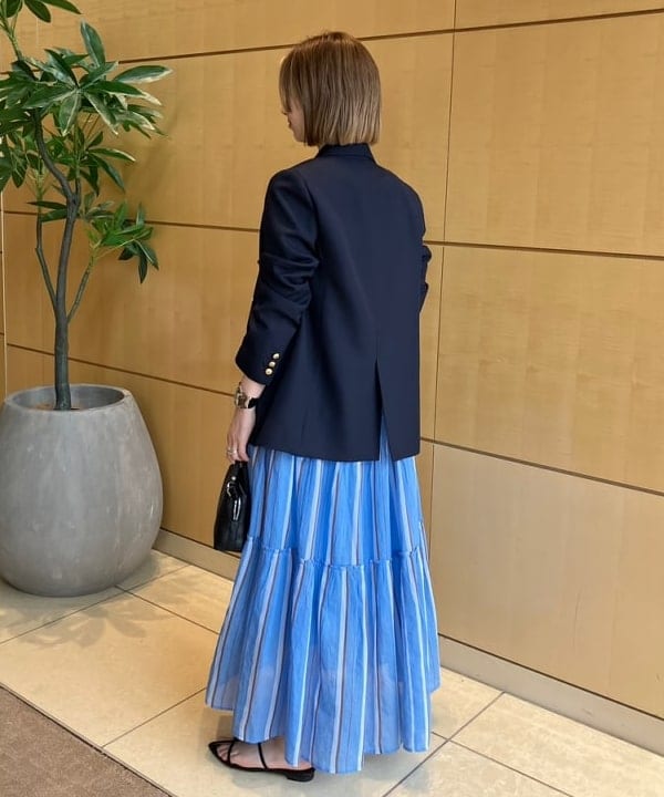 NATSUKIさんの「BEAMS WOMEN｜ドライギャバジン ６ボタン ダブルジャケット」を使ったコーディネート