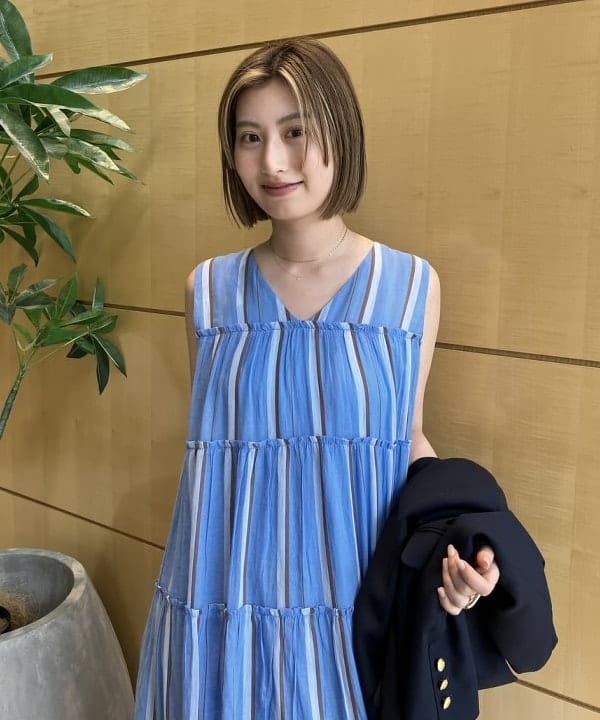 NATSUKIさんの「BEAMS WOMEN｜ドライギャバジン ６ボタン ダブルジャケット」を使ったコーディネート