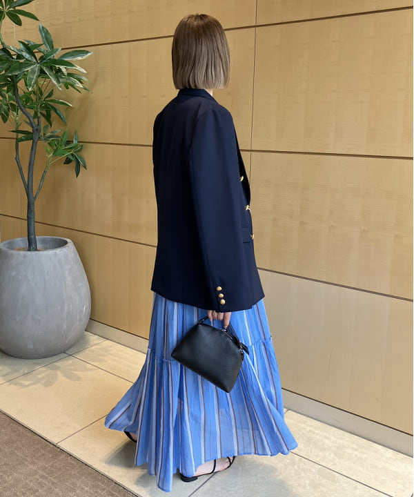 NATSUKIさんの「BEAMS WOMEN｜ドライギャバジン ６ボタン ダブルジャケット」を使ったコーディネート