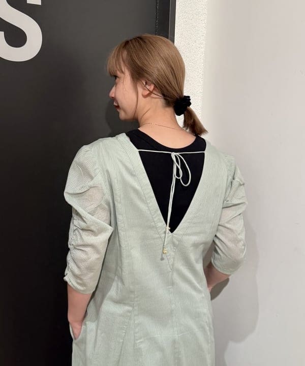 Ito_ririkaさんの「BEAMS WOMEN｜【別注】ne Quittez pas / ボイル ギャザースリーブ ワンピース」を使ったコーディネート