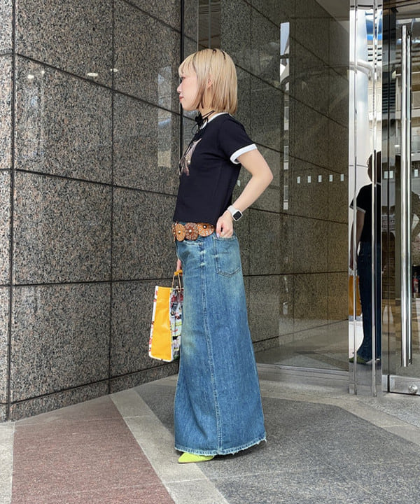 まゆちゃんさんの「BEAMS WOMEN｜【別注】GOOD ROCK SPEED / Wicked / リンガー Tシャツ」を使ったコーディネート