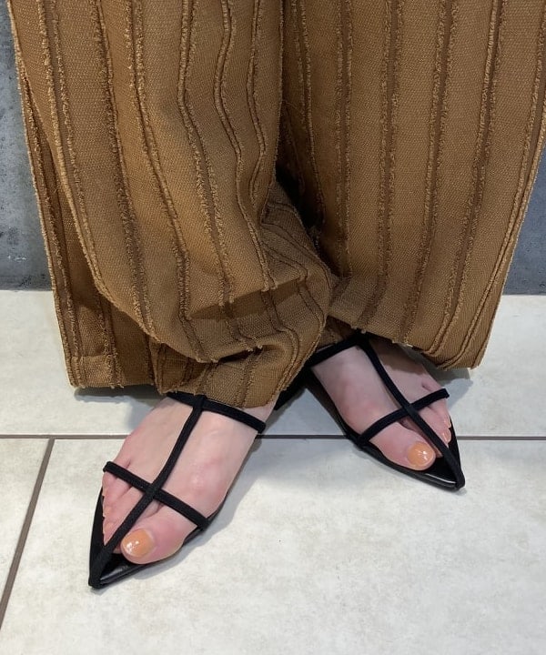 nodokaさんの「BEAMS WOMEN｜ストライプ ジャカード ワイド パンツ」を使ったコーディネート