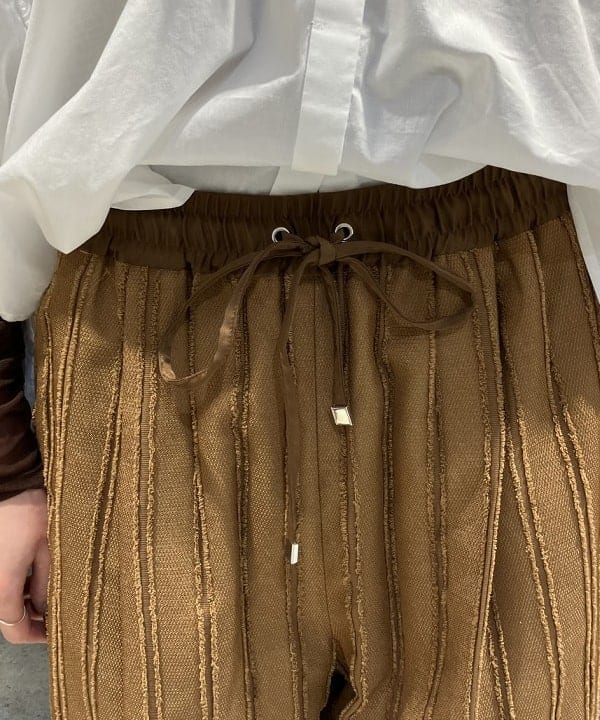 nodokaさんの「BEAMS WOMEN｜ストライプ ジャカード ワイド パンツ」を使ったコーディネート