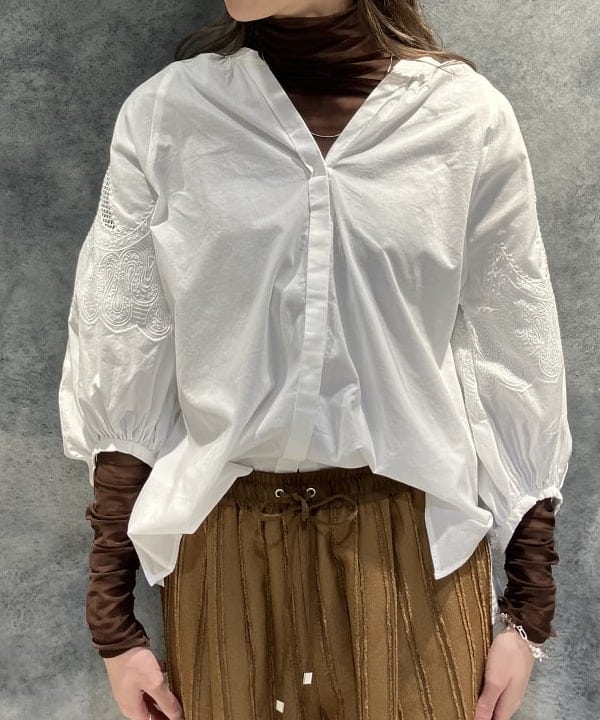 nodokaさんの「BEAMS WOMEN｜ストライプ ジャカード ワイド パンツ」を使ったコーディネート