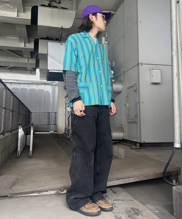 タマイユウトさんの「BEAMS WOMEN｜ドビーストライプ オープンカラーシャツ」を使ったコーディネート