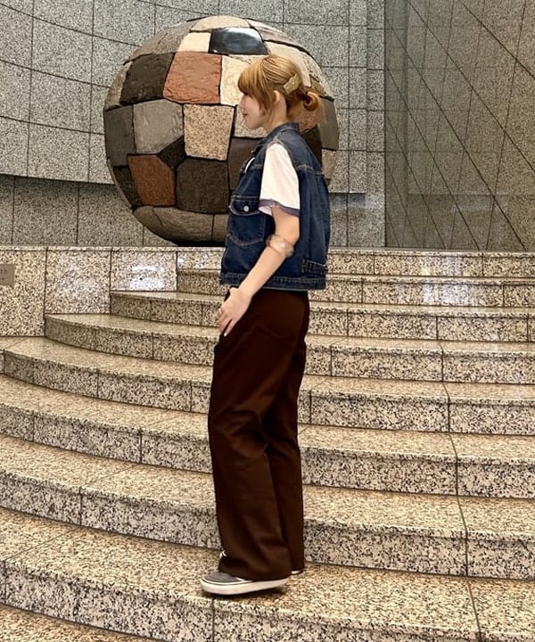 小原 もこさんの「BEAMS WOMEN｜【別注】BOW WOW / RINGER T-shirt」を使ったコーディネート