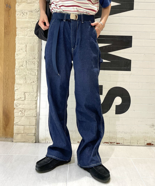 津藤 理佐子さんの「BEAMS WOMEN｜ボーイ ジャカード ラグラン ショートスリーブ」を使ったコーディネート