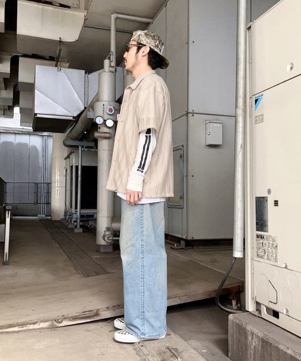 高遠 恒巳さんの「BEAMS WOMEN｜メッシュ オープンカラーシャツ」を使ったコーディネート