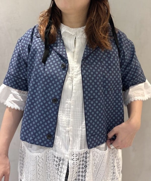 kawaiさんの「BEAMS WOMEN｜ドット オープン カラー ショートスリーブ」を使ったコーディネート
