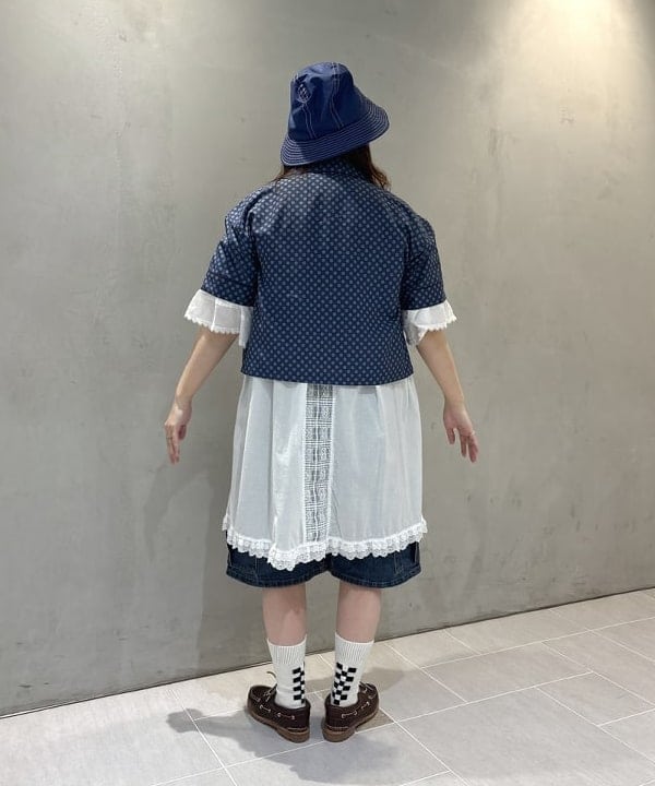 kawaiさんの「BEAMS WOMEN｜ドット オープン カラー ショートスリーブ」を使ったコーディネート