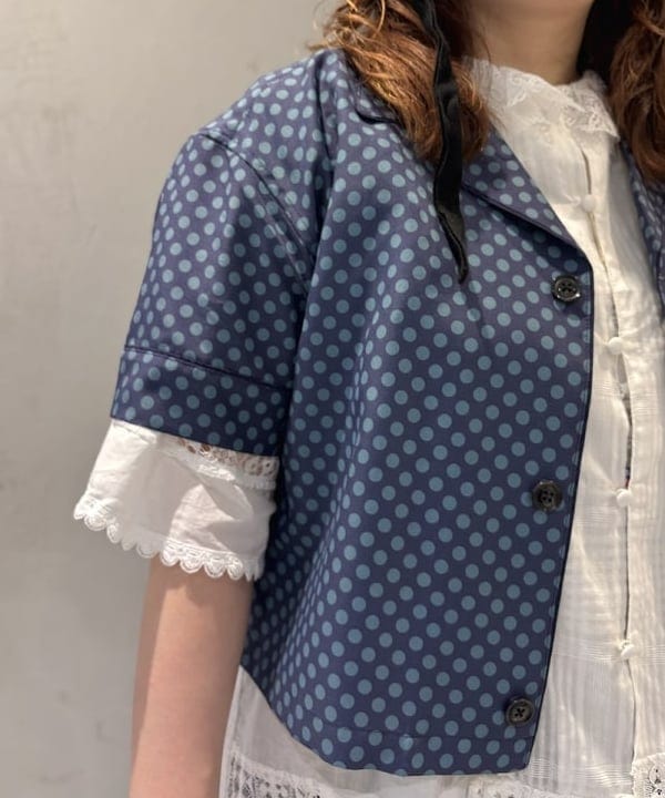 kawaiさんの「BEAMS WOMEN｜ドット オープン カラー ショートスリーブ」を使ったコーディネート