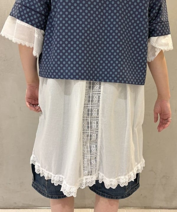 kawaiさんの「BEAMS WOMEN｜ドット オープン カラー ショートスリーブ」を使ったコーディネート
