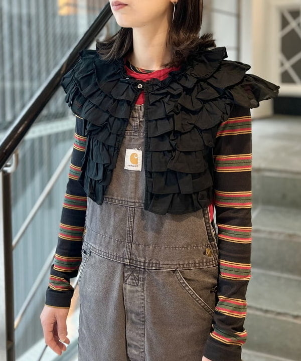 BEAMS JAPAN ショートティアードシャツ BEAMS JAPAN 〈WOMEN〉ショート ティアード シャツ