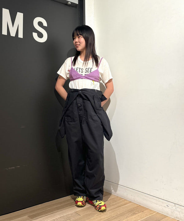 sakuraさんの「BEAMS WOMEN｜ポリエステル コットン ツイル ショート スリーブ オールインワン」を使ったコーディネート