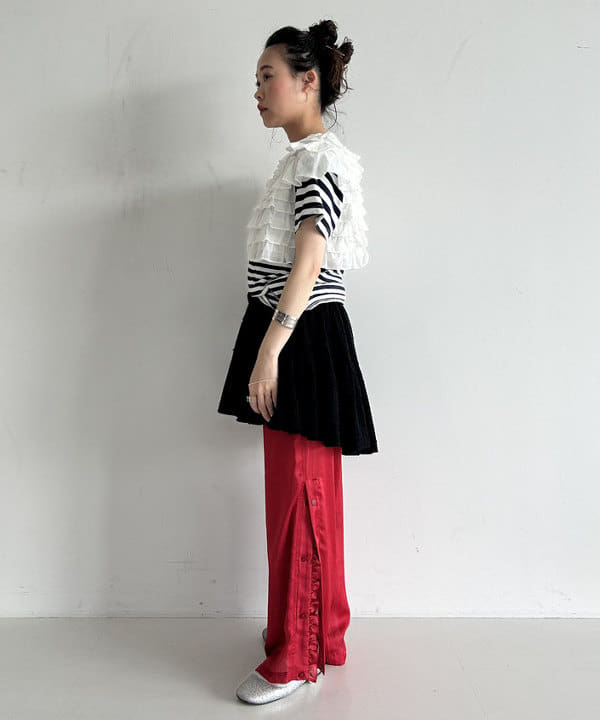清水 彩乃さんの「BEAMS WOMEN｜maturely / スナップ イージー パンツ」を使ったコーディネート