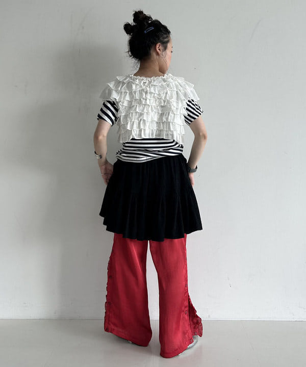 清水 彩乃さんの「BEAMS WOMEN｜maturely / スナップ イージー パンツ」を使ったコーディネート