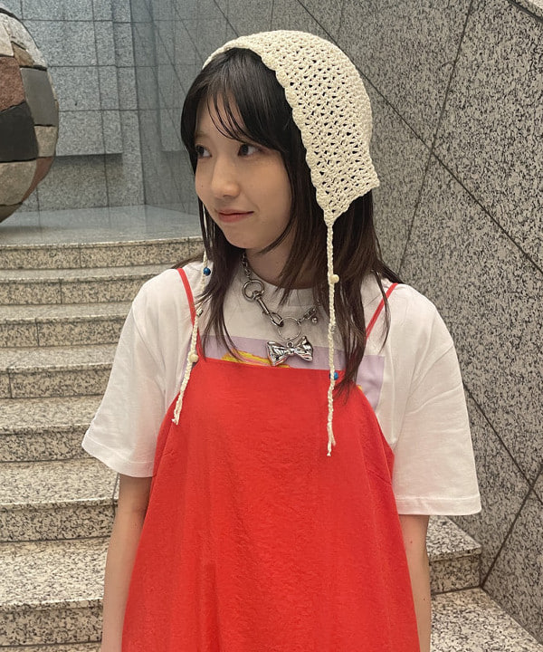 加歩さんの「BEAMS WOMEN｜バルーン キリカエ キャミ ワンピース」を使ったコーディネート