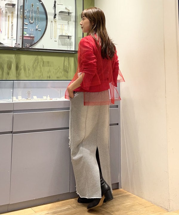 大木さんの「BEAMS WOMEN｜ストレッチ ブーツ」を使ったコーディネート