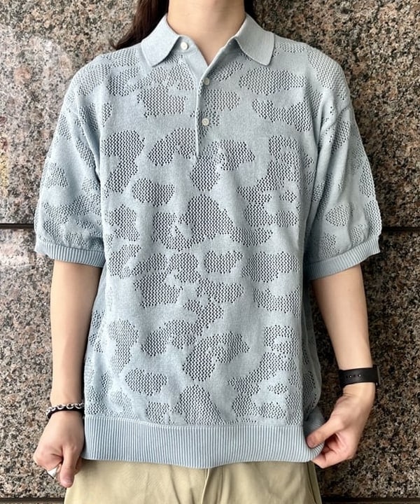 トラ吉さんの「BEAMS WOMEN｜12ゲージ メッシュ ポロシャツ」を使ったコーディネート