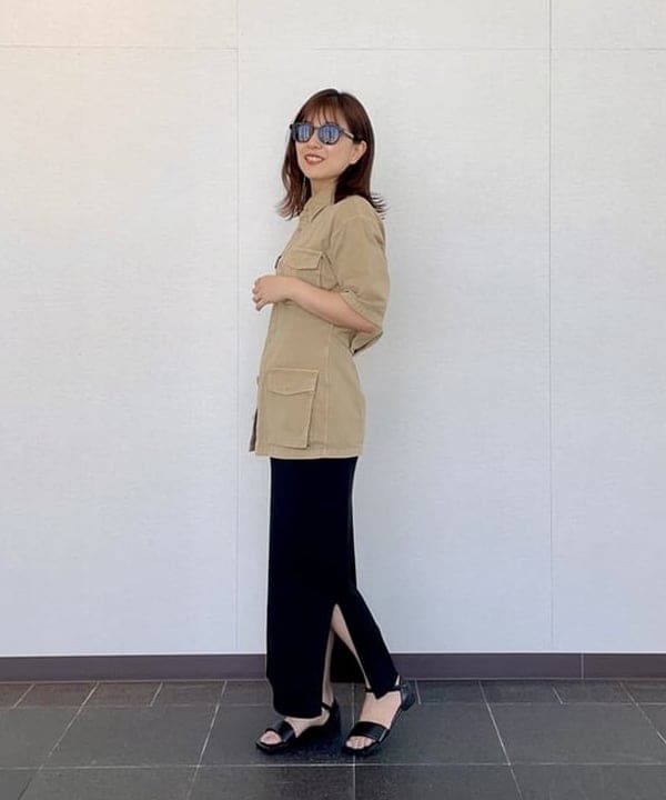 住吉　明佳さんの「BEAMS WOMEN｜和紙 コットン タイト スカート」を使ったコーディネート