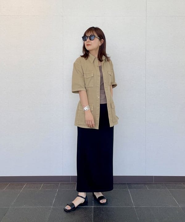 住吉　明佳さんの「BEAMS WOMEN｜和紙 コットン タイト スカート」を使ったコーディネート