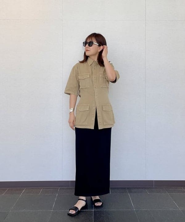 住吉　明佳さんの「BEAMS WOMEN｜和紙 コットン タイト スカート」を使ったコーディネート