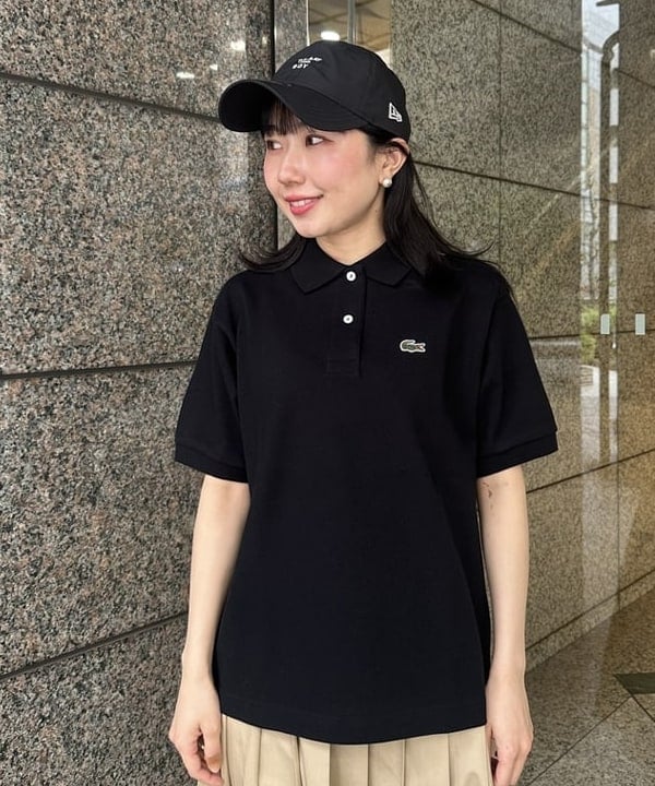 ハナイさんの「BEAMS WOMEN｜【別注】LACOSTE / ヘビー ピケ ポロ ショートスリーブ」を使ったコーディネート