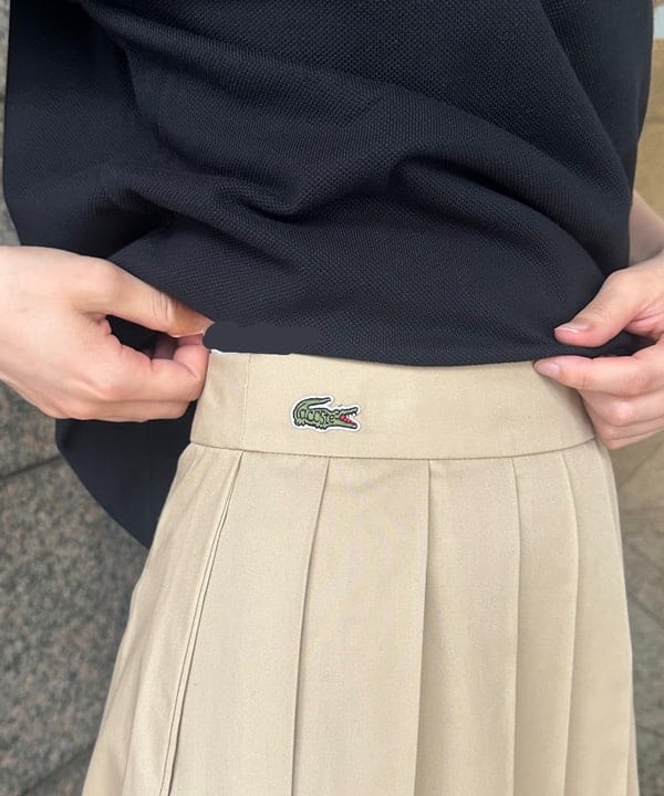 ハナイさんの「BEAMS WOMEN｜【別注】LACOSTE / ヘビー ピケ ポロ ショートスリーブ」を使ったコーディネート