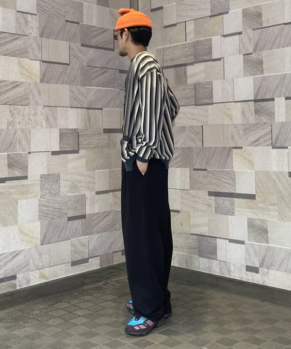 Lazzyさんの「【別注】REMI RELIEF / Cotton Kanoko Cardigan Stripe」を使ったコーディネート