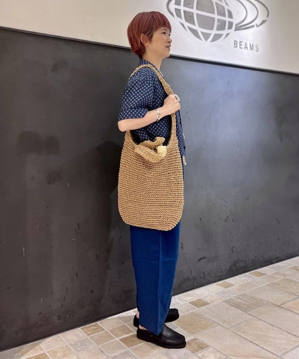 木村 梨香さんの「BEAMS WOMEN｜ドット オープン カラー ショートスリーブ」を使ったコーディネート