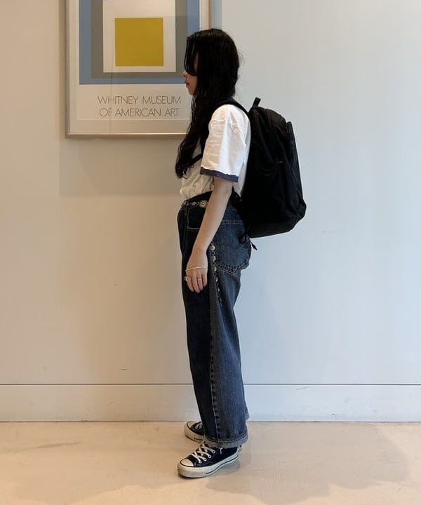 清水 彩乃さんの「BEAMS WOMEN｜【別注】BOW WOW / RINGER T-shirt」を使ったコーディネート