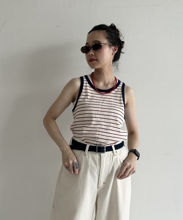 清水 彩乃さんの「BEAMS WOMEN｜25mm スエード ベルト」を使ったコーディネート