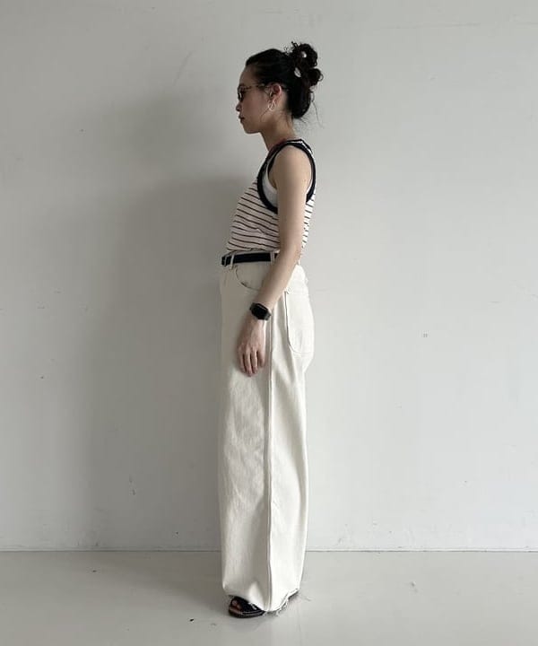 清水 彩乃さんの「BEAMS WOMEN｜25mm スエード ベルト」を使ったコーディネート