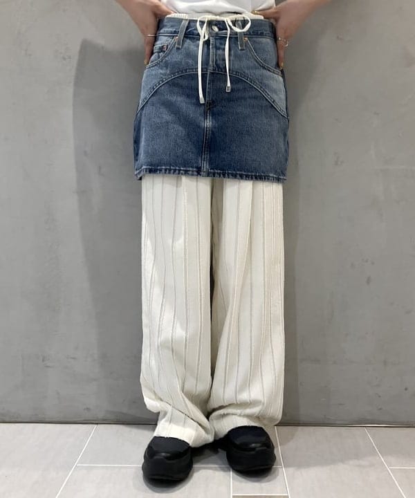 須賀さんの「BEAMS WOMEN｜ベーシック リブ タンクトップ」を使ったコーディネート