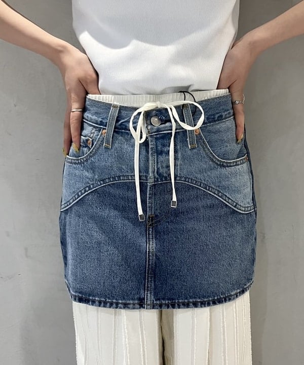 須賀さんの「BEAMS WOMEN｜ベーシック リブ タンクトップ」を使ったコーディネート