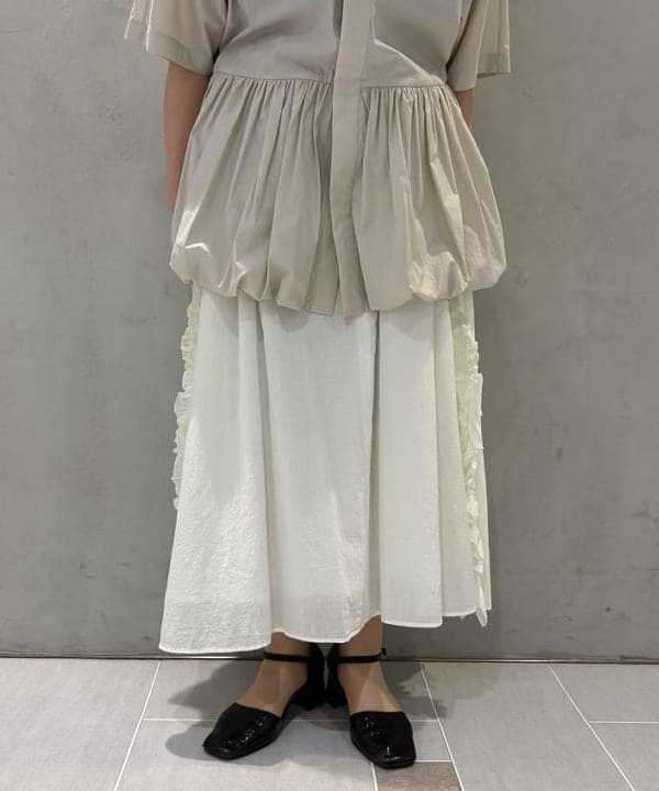 大石彩可さんの「BEAMS WOMEN｜HAVERSACK / タイプライター ショートスリーブ シャツ」を使ったコーディネート