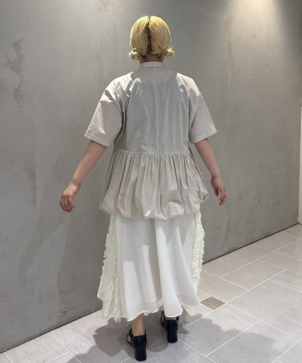 大石彩可さんの「BEAMS WOMEN｜HAVERSACK / タイプライター ショートスリーブ シャツ」を使ったコーディネート