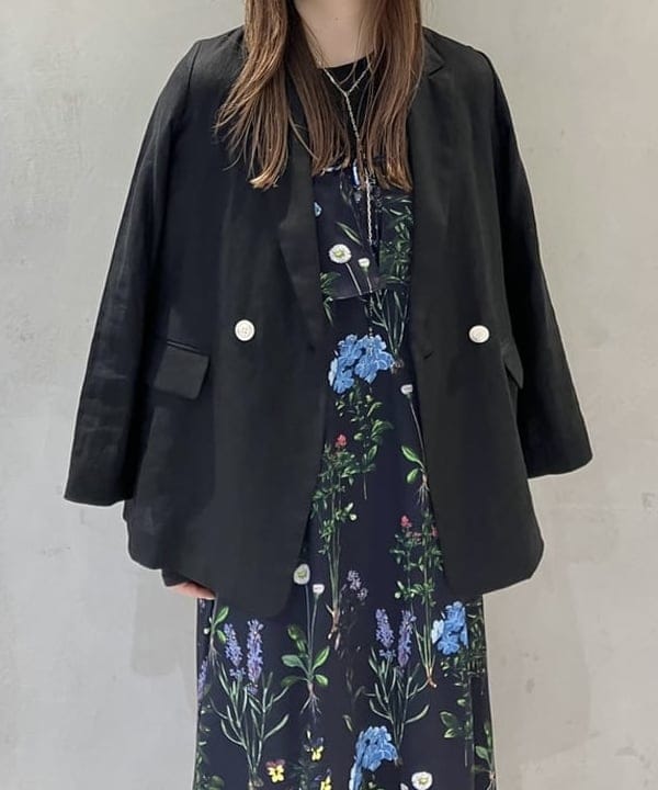 CHIHIROさんの「BEAMS WOMEN｜ダブルブレスト リネン ジャケット」を使ったコーディネート