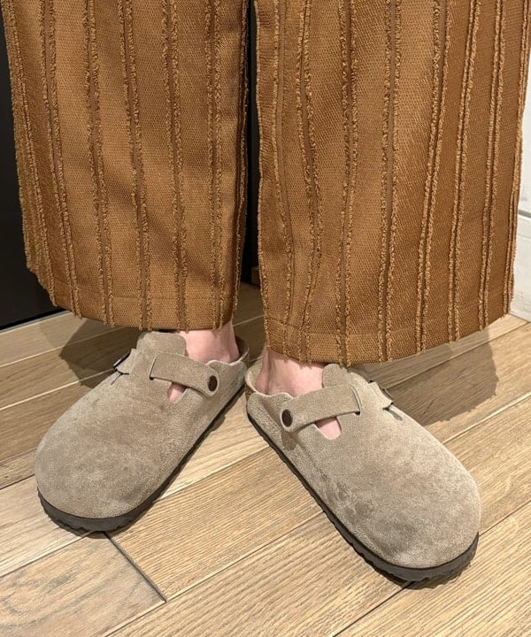 sakuraさんの「BEAMS WOMEN｜ストライプ ジャカード ワイド パンツ」を使ったコーディネート