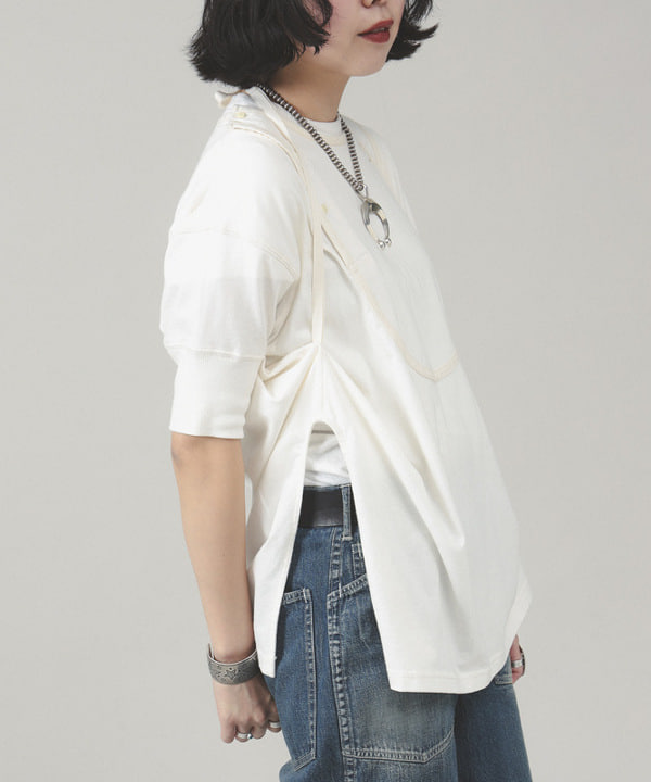 ミナミマリコさんの「BEAMS WOMEN｜ボーイ ベーシック Tシャツ」を使ったコーディネート