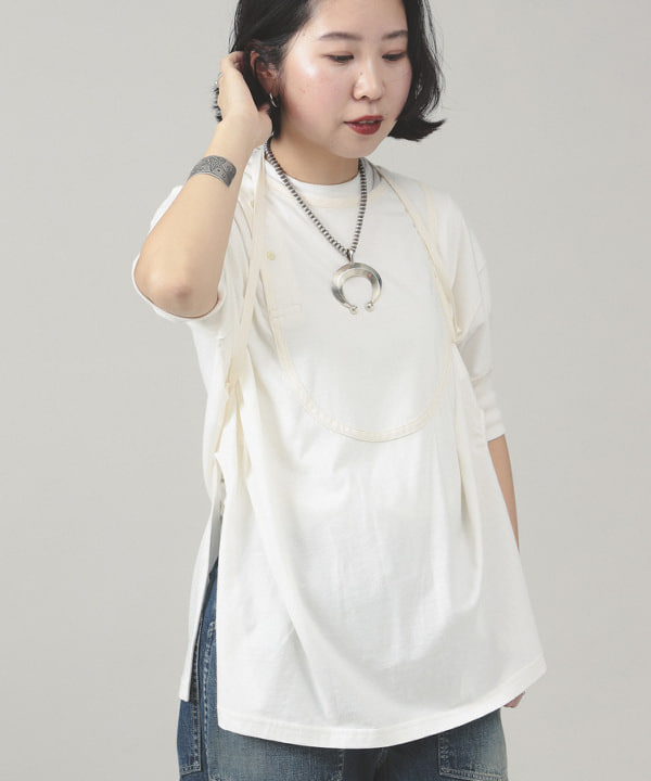 ミナミマリコさんの「BEAMS WOMEN｜ボーイ ベーシック Tシャツ」を使ったコーディネート