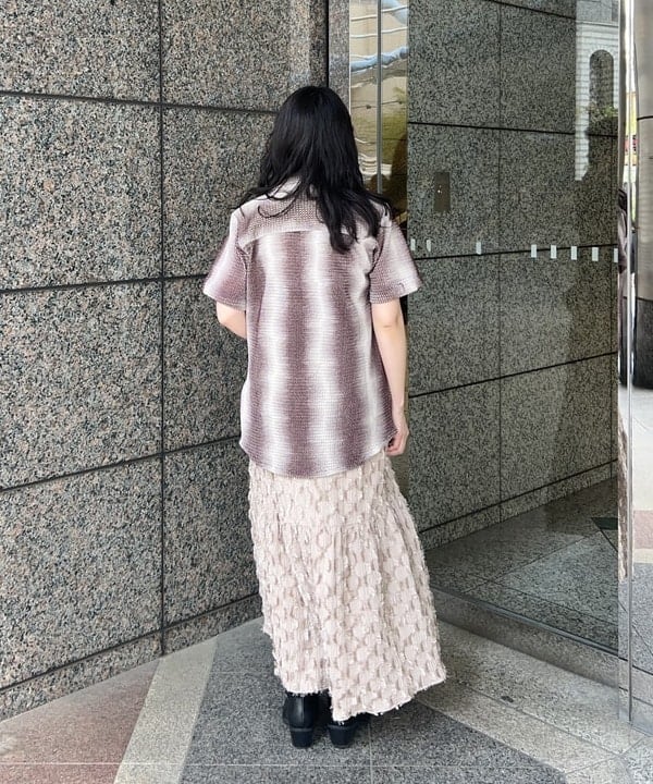 Sakiさんの「BEAMS WOMEN｜OAS / Merlot Echo Cuba Net Shirt」を使ったコーディネート