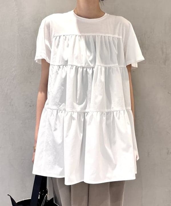 ヒライさんの「BEAMS WOMEN｜コンビ ティアード プルオーバー」を使ったコーディネート