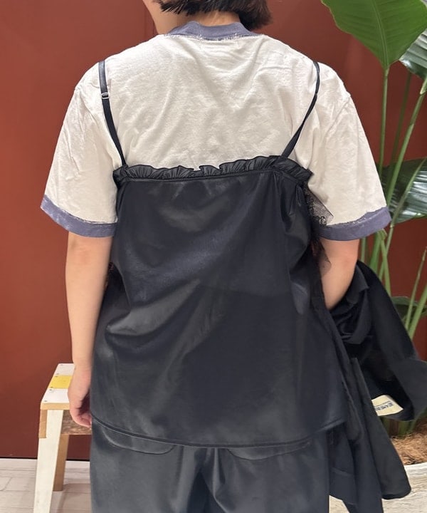 ショ〜ジさんの「BEAMS WOMEN｜maturely / トリコット シフォン レース キャミソール」を使ったコーディネート