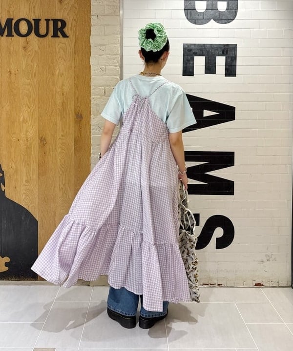 りかちょび/岸本梨佳さんの「BEAMS WOMEN｜Casselini / 別注 ジャカード フリル トートバッグ」を使ったコーディネート
