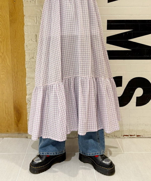 りかちょび/岸本梨佳さんの「BEAMS WOMEN｜Casselini / 別注 ジャカード フリル トートバッグ」を使ったコーディネート