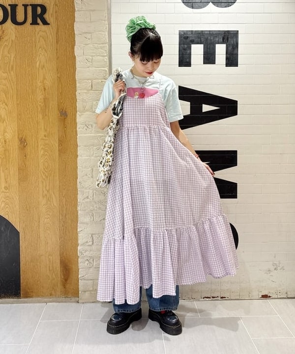 りかちょび/岸本梨佳さんの「BEAMS WOMEN｜Casselini / 別注 ジャカード フリル トートバッグ」を使ったコーディネート
