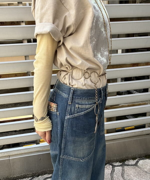 森川 夏衣さんの「BEAMS WOMEN｜Cotton Expressions / GLOW MOON TEE」を使ったコーディネート