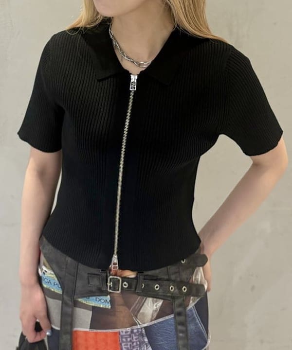 ヒカリさんの「BEAMS WOMEN｜ハーフスリーブ ジップ ポロ カーディガン」を使ったコーディネート